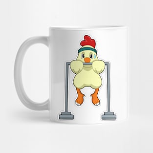 Chicken at Fitness Pull-ups Mug